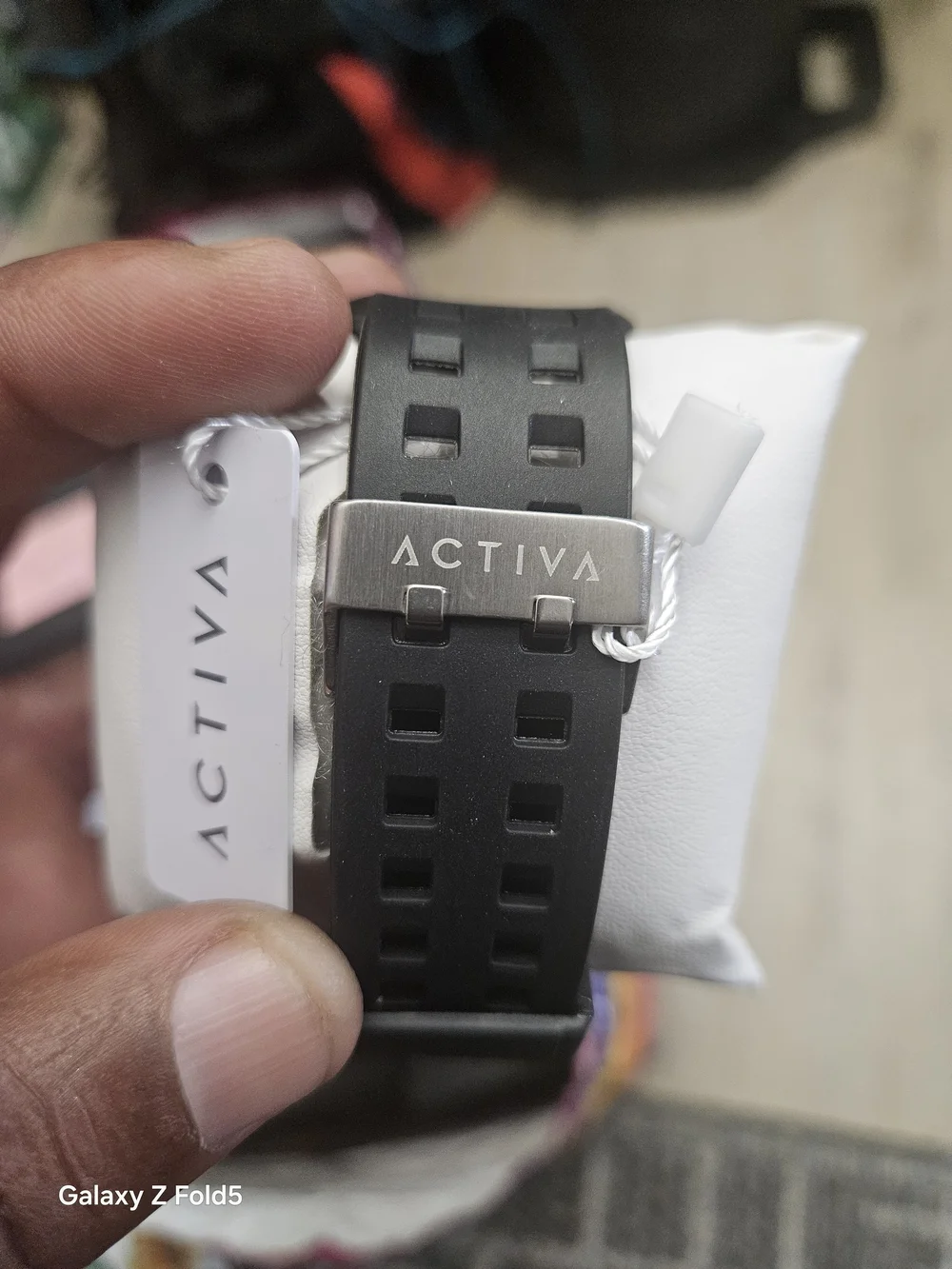 Activa Black and Orange Accent Digital Sport Watch